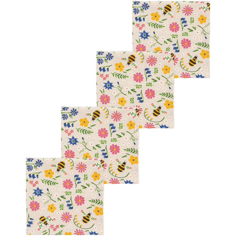 Now Designs - Napkins, Set of 4 | Bee Garden