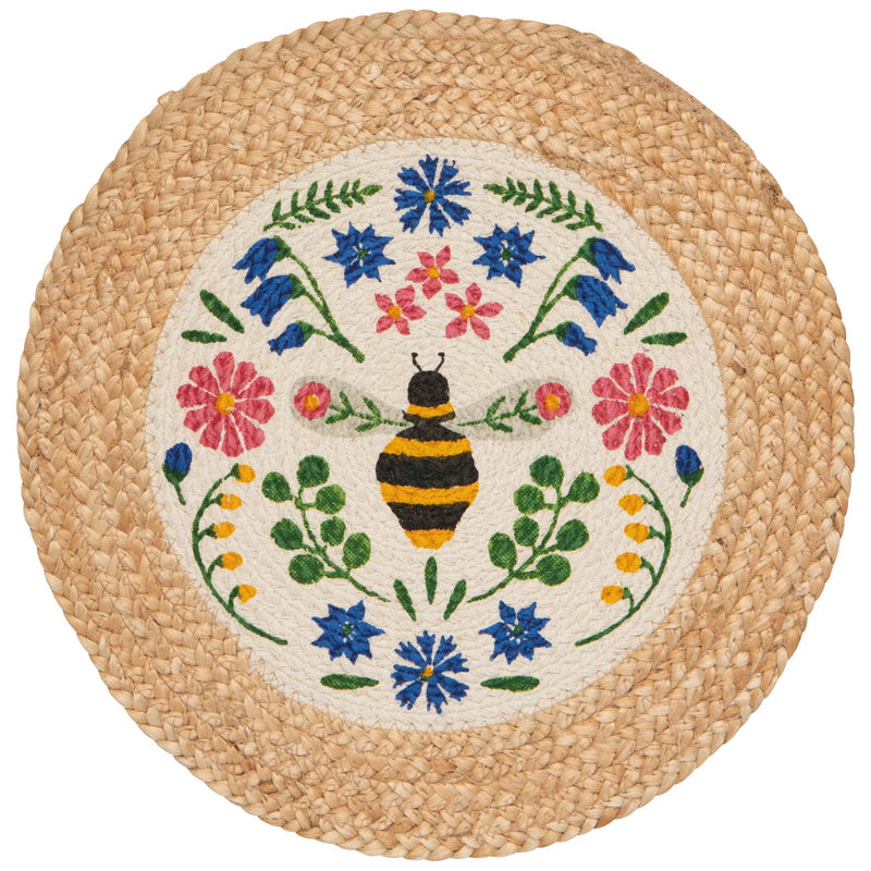 Now Designs - Placemat Braided Home & Kitchen Bee Garden
