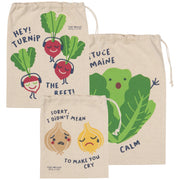 Now Designs - Produce Bag Set of 3 Home & Kitchen Funny Food