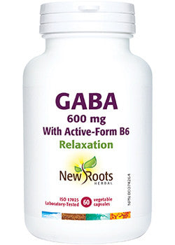 New Roots Herbal - Gaba 600MG With Activated B6 60 Capsules