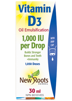 New Roots Herbal - Vitamin D3 Liquid 1000 IU - 30 mL