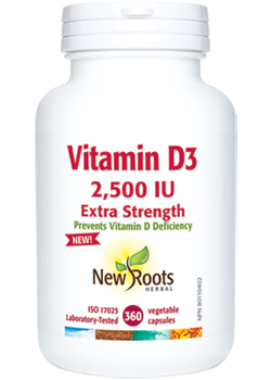 New Roots Herbal - Vitamin D3 2 500 IU Extra Strength 360 Capsules
