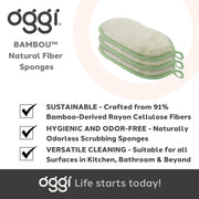 OGGI - Bamboo Kitchen Sponges Home & Kitchen Natural