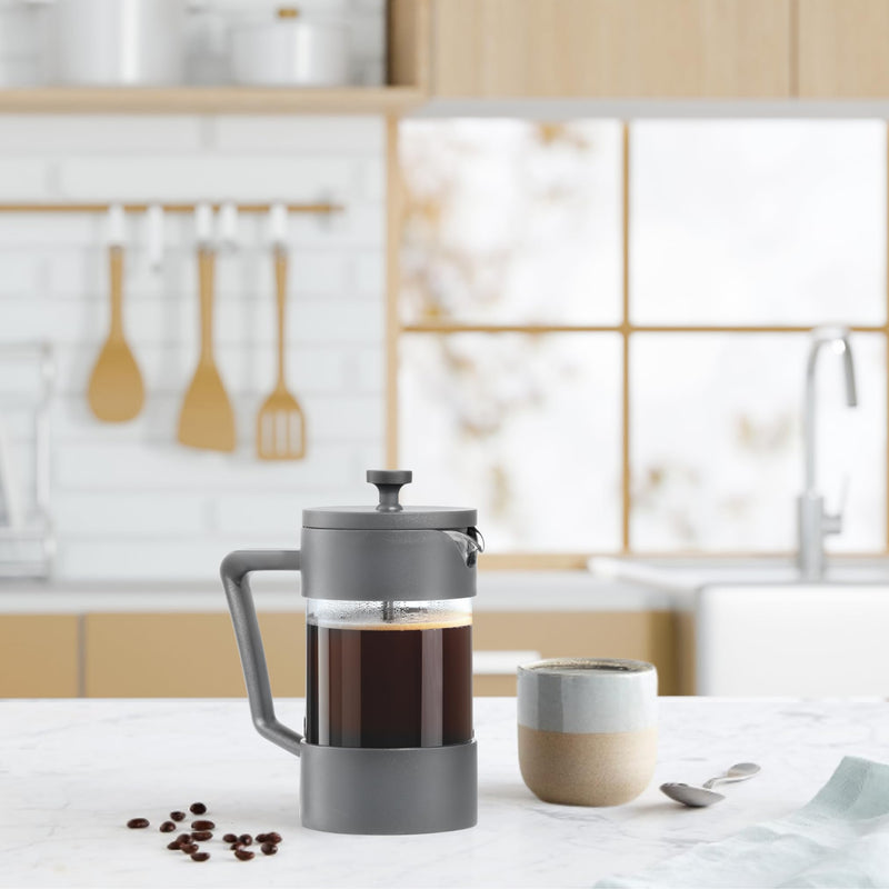OGGI BREW French Press Coffee Maker - 5 cups Home & Kitchen Grey