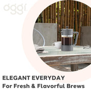 OGGI BREW French Press Coffee Maker - 5 cups Home & Kitchen Grey