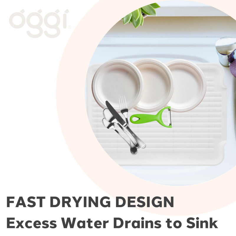 OGGI - Dish Drainboard Home & Kitchen White