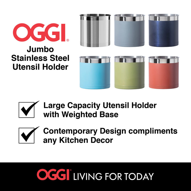 OGGI - Jumbo Utensil Holder Home & Kitchen Stainless Steel