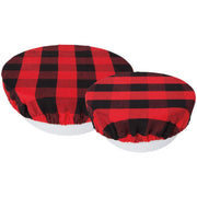 Now Designs - Red Buffalo Check Bowl Covers Set of 2