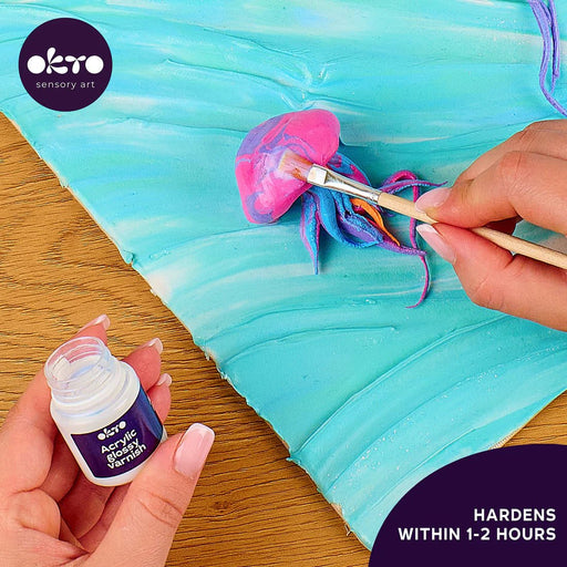OKTO - ACRYLIC GLOSSY VARNISH + BRUSH Games & Toys