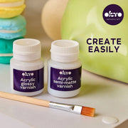 OKTO - ACRYLIC GLOSSY VARNISH + BRUSH Games & Toys
