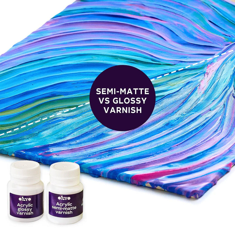OKTO - ACRYLIC GLOSSY VARNISH + BRUSH Games & Toys