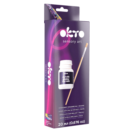 OKTO - ACRYLIC GLOSSY VARNISH + BRUSH Games & Toys
