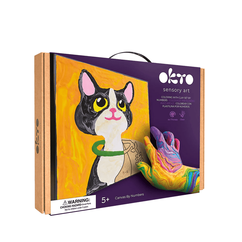 OKTO - COLORING WITH CLAY BY NUMBERS - CAT Games & Toys