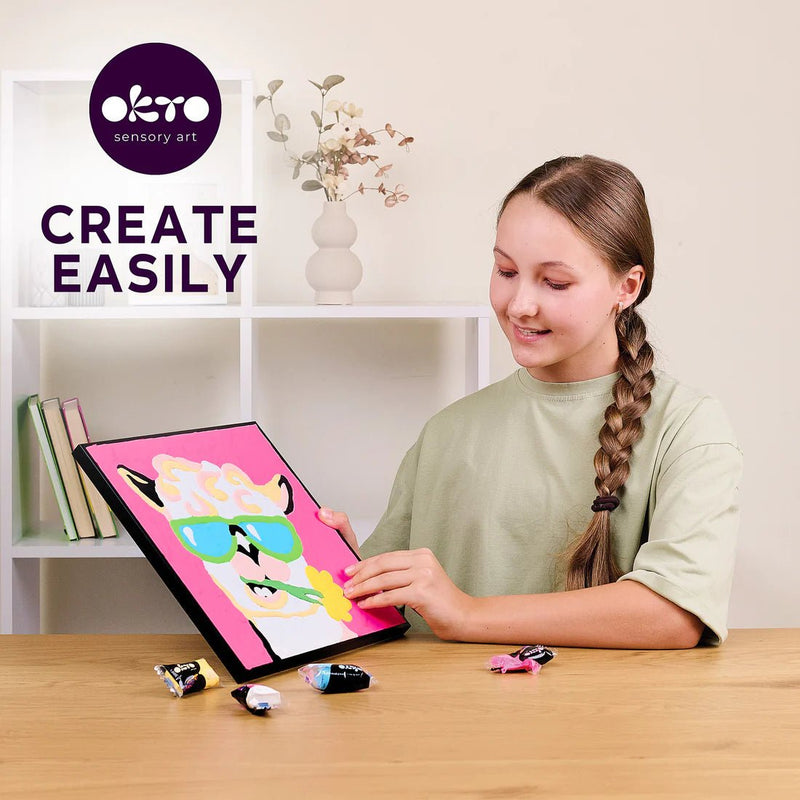 OKTO - COLORING WITH CLAY BY NUMBERS - LLAMA Games & Toys