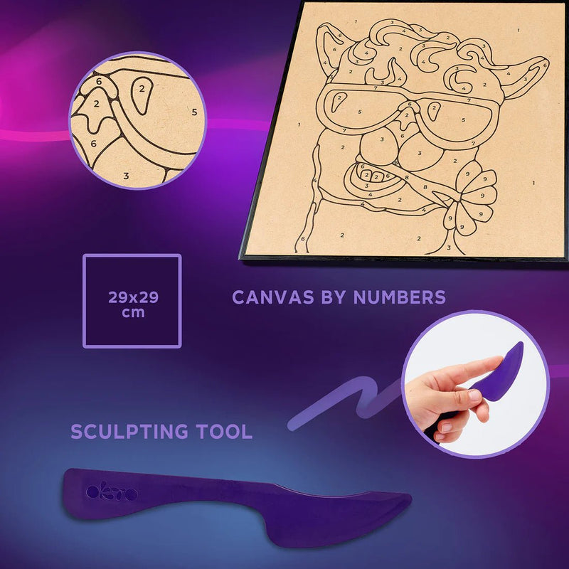 OKTO - COLORING WITH CLAY BY NUMBERS - LLAMA Games & Toys