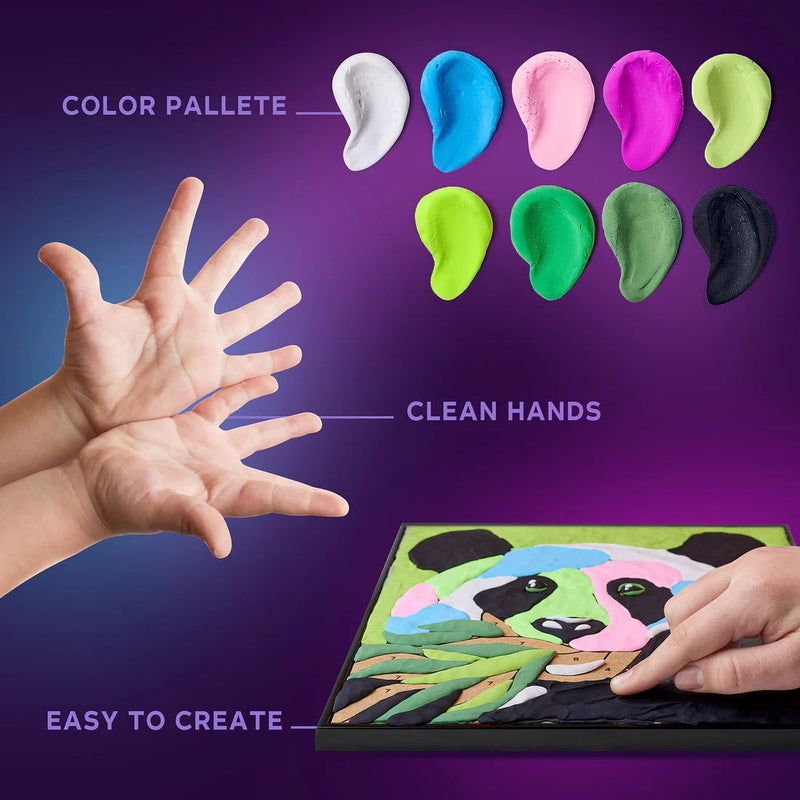 OKTO - COLORING WITH CLAY BY NUMBERS - PANDA Games & Toys