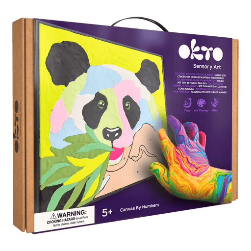 OKTO - COLORING WITH CLAY BY NUMBERS - PANDA Games & Toys