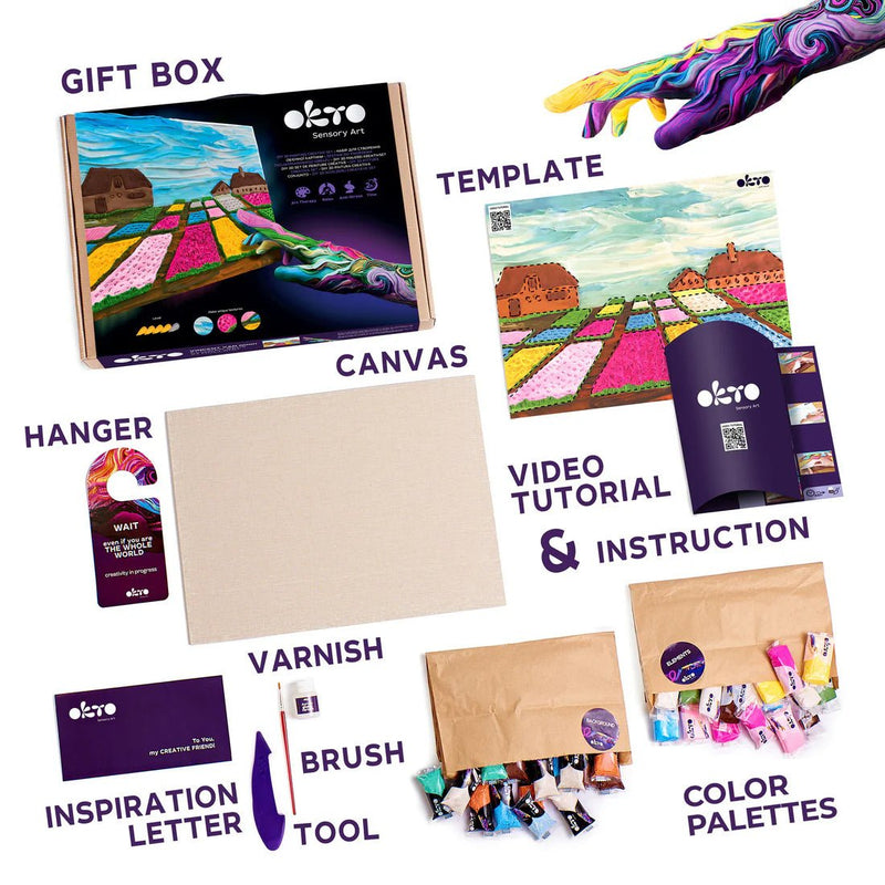 OKTO - DIY 3D CREATIVE PAINTING SET - DUTCH FLOWER GARDEN Food & Candy