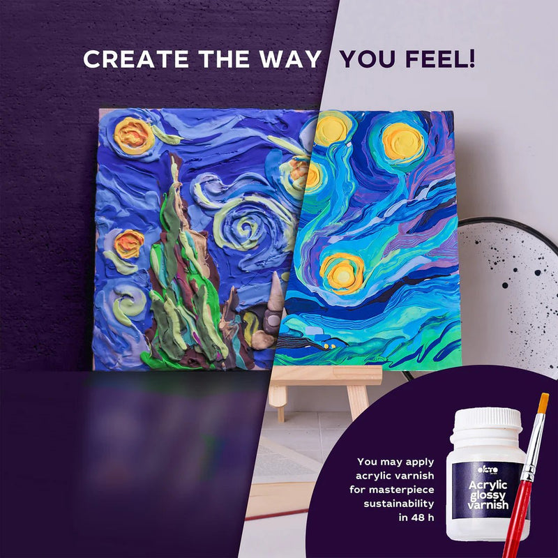 OKTO - DIY 3D CREATIVE PAINTING SET - STARRY NIGHT Games & Toys
