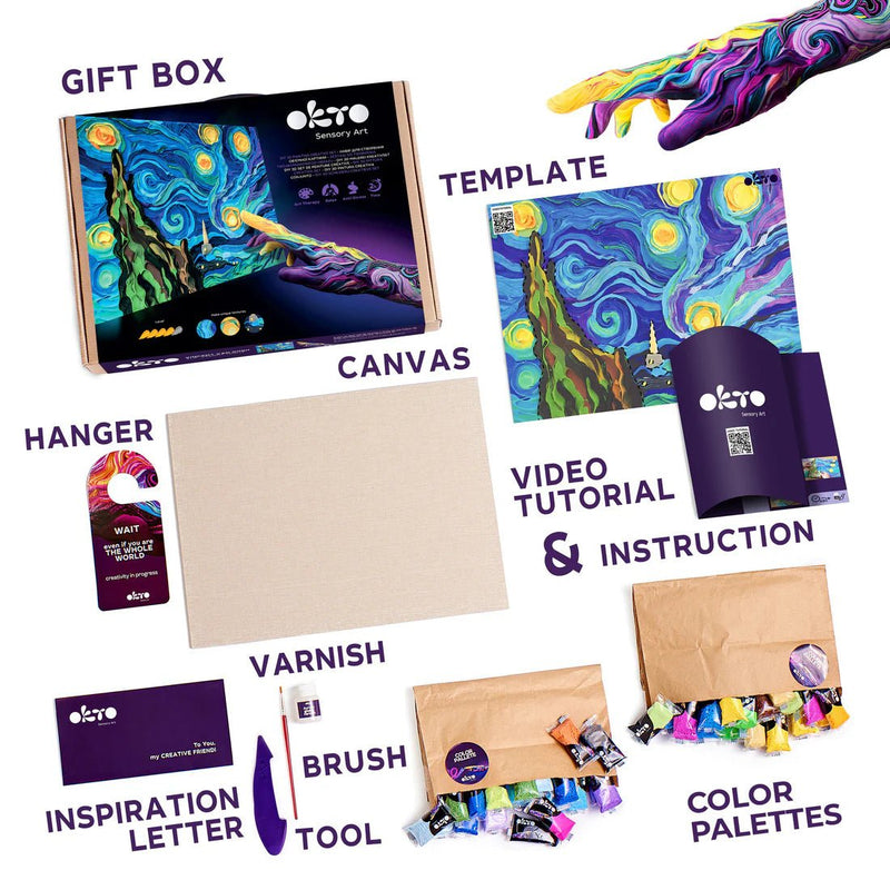 OKTO - DIY 3D CREATIVE PAINTING SET - STARRY NIGHT Games & Toys