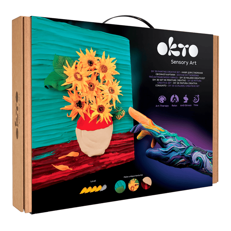 OKTO - DIY 3D CREATIVE PAINTING SET - SUNFLOWERS Games & Toys