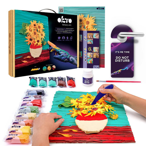OKTO - DIY 3D CREATIVE PAINTING SET - SUNFLOWERS Games & Toys