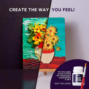 OKTO - DIY 3D CREATIVE PAINTING SET - SUNFLOWERS Games & Toys