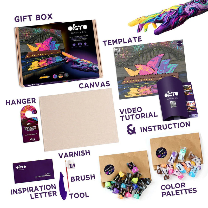 OKTO - DIY 3D CREATIVE PAINTING SET - SYDNEY OPERA HOUSE Games & Toys