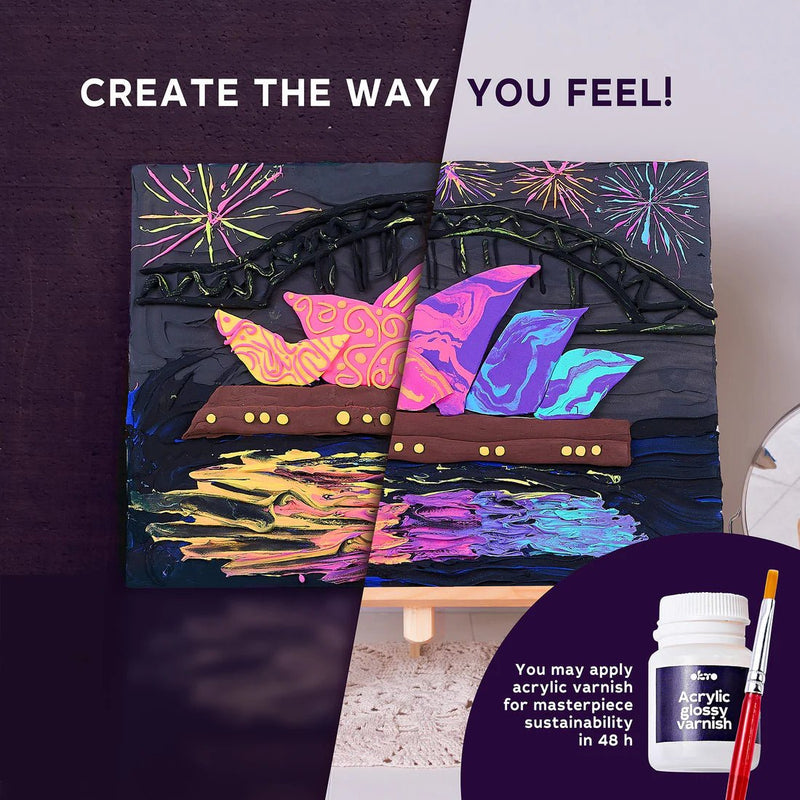 OKTO - DIY 3D CREATIVE PAINTING SET - SYDNEY OPERA HOUSE Games & Toys