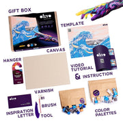 OKTO - DIY 3D CREATIVE PAINTING SET - THE BIG WAVE IN KANAGAWA Games & Toys