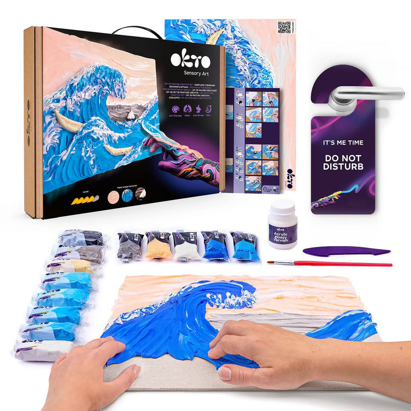 OKTO - DIY 3D CREATIVE PAINTING SET - THE BIG WAVE IN KANAGAWA Games & Toys