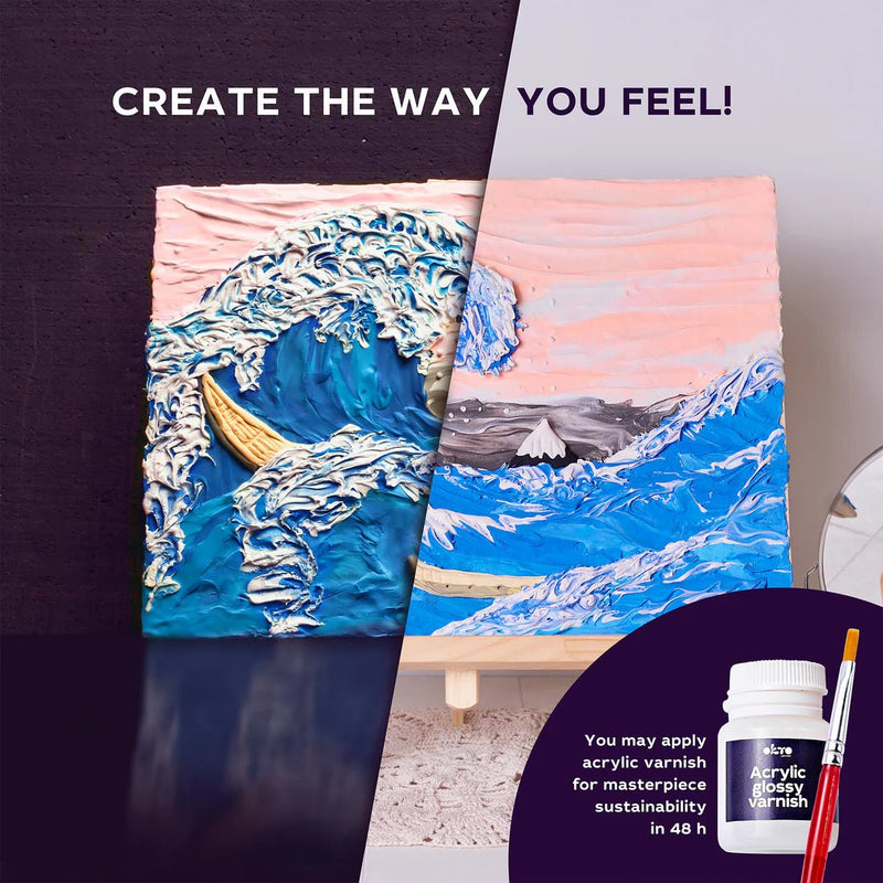 OKTO - DIY 3D CREATIVE PAINTING SET - THE BIG WAVE IN KANAGAWA Games & Toys