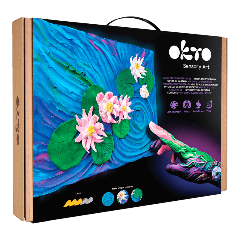 OKTO - DIY 3D CREATIVE PAINTING SET - WATER LILIES Games & Toys