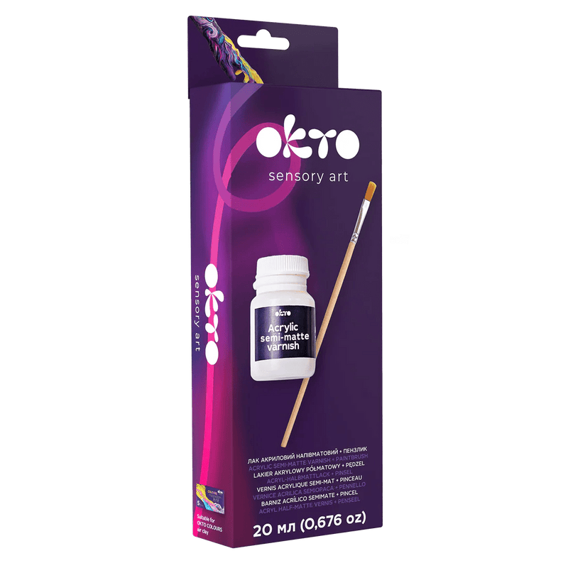 OKTO - VERNIS ACRYLIQUE SEMI - MATTE + BRUSH Games & Toys