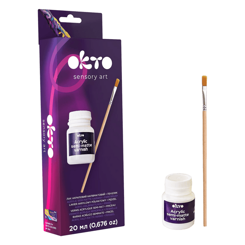 OKTO - VERNIS ACRYLIQUE SEMI - MATTE + BRUSH Games & Toys