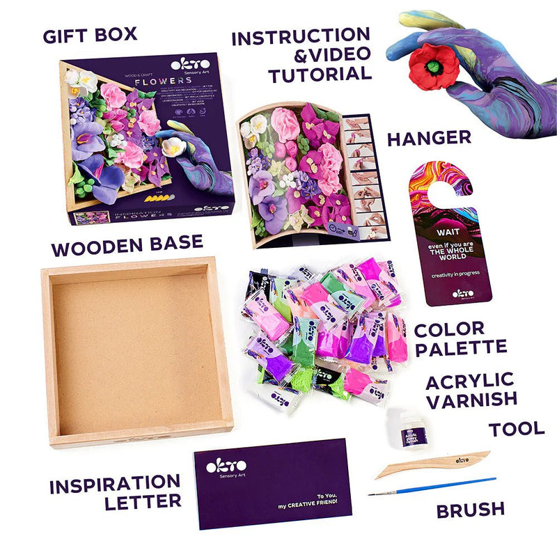 OKTO - WOOD & CRAFT - FLOWERS - INSPIRATION Games & Toys