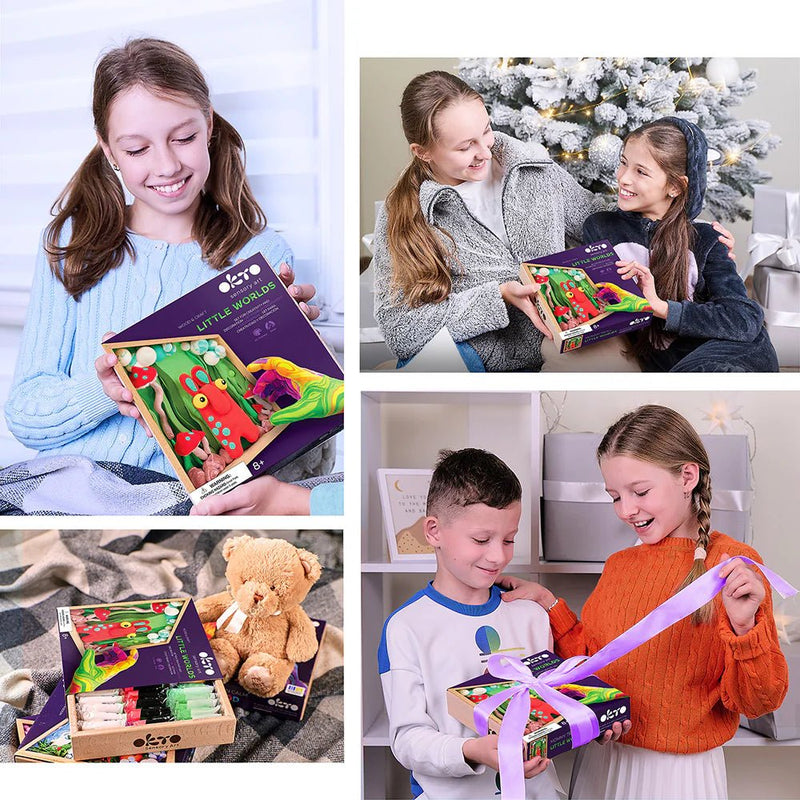 OKTO - WOOD & CRAFT - LITTLE WORLDS - MOMMY TROLL Games & Toys