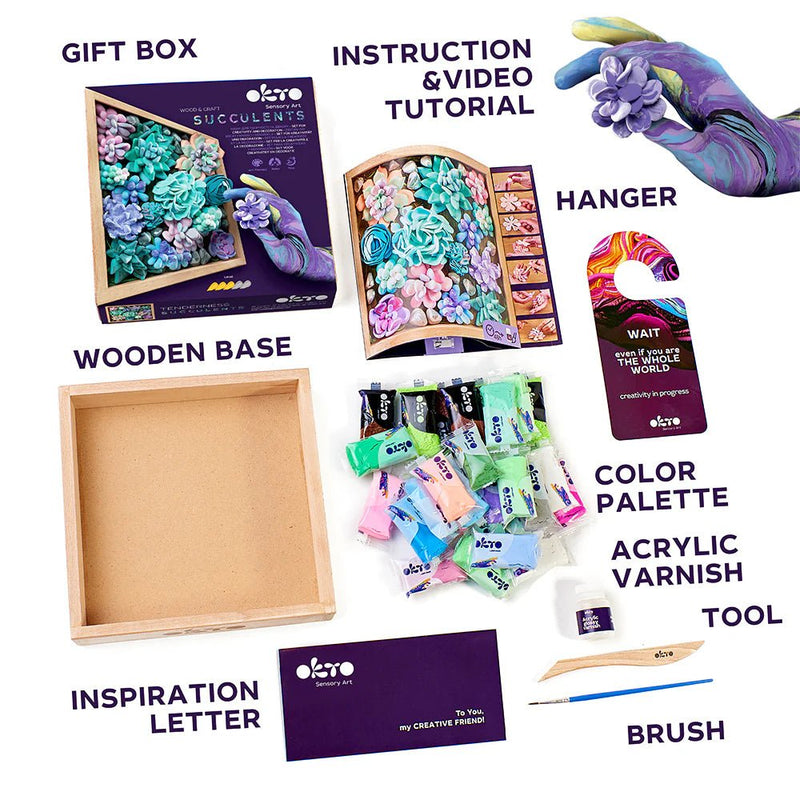 OKTO - WOOD & CRAFT - SUCCULENTS - TENDERNESS Games & Toys