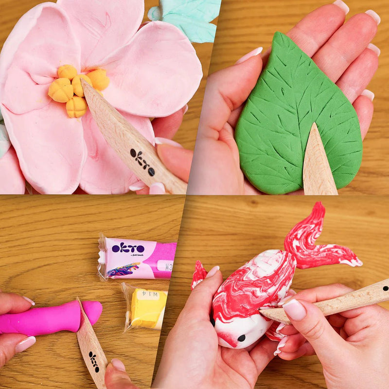 OKTO - WOODEN MODELING TOOL Games & Toys
