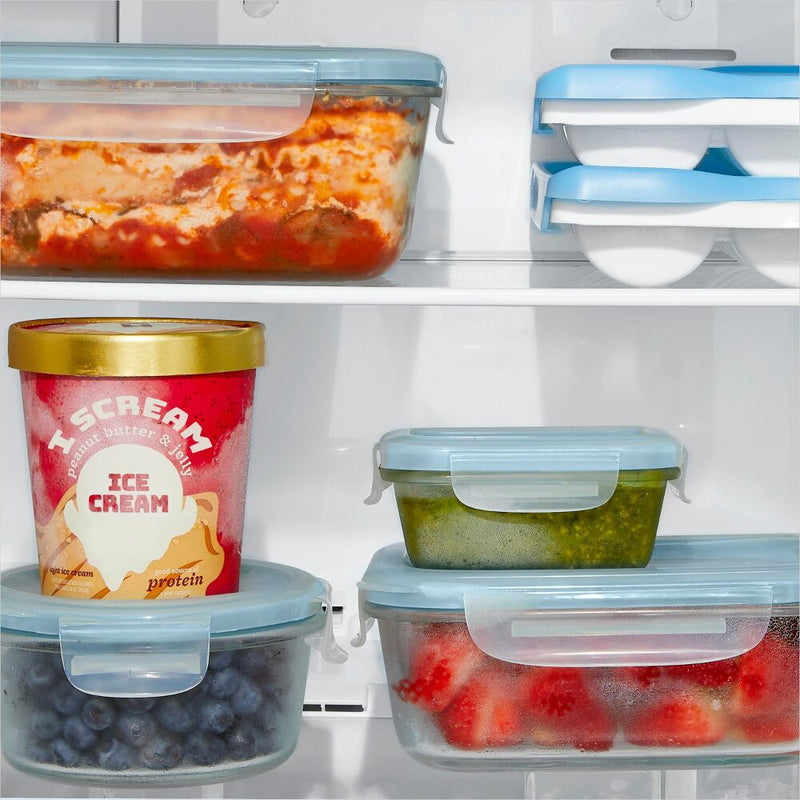 Oxo - Smart Seal 1.6-Cup Glass Rectangle Container - Arctic Blue