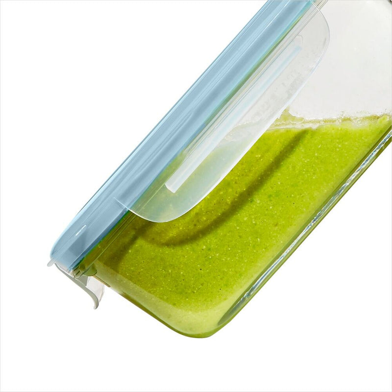 Oxo - Smart Seal 1.6-Cup Glass Rectangle Container - Arctic Blue