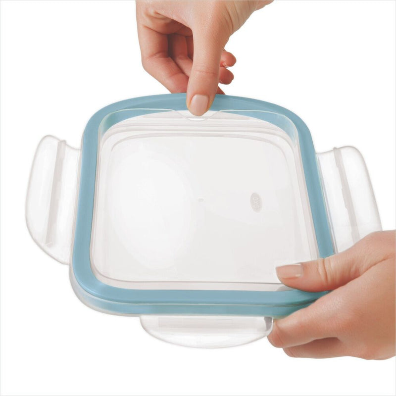 Oxo - Smart Seal 1.6-Cup Glass Rectangle Container - Arctic Blue