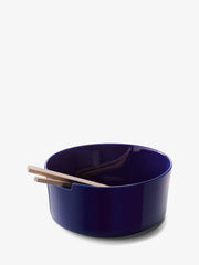 LSA - Collective - Salad Bowl with Ash Wood Servers - detail or setting view