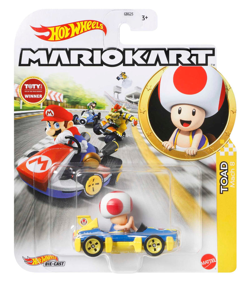 Hot Wheels - Mario Kart 1:64 Scale Die-Cast Vehicle - Toad - Product view