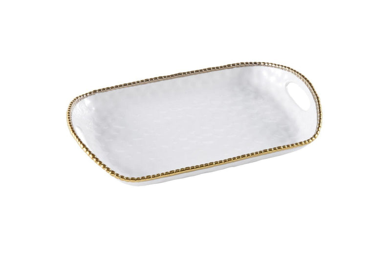 Pampa Bay - Golden Salerno Rectangular Tray with Handles - Limolin 