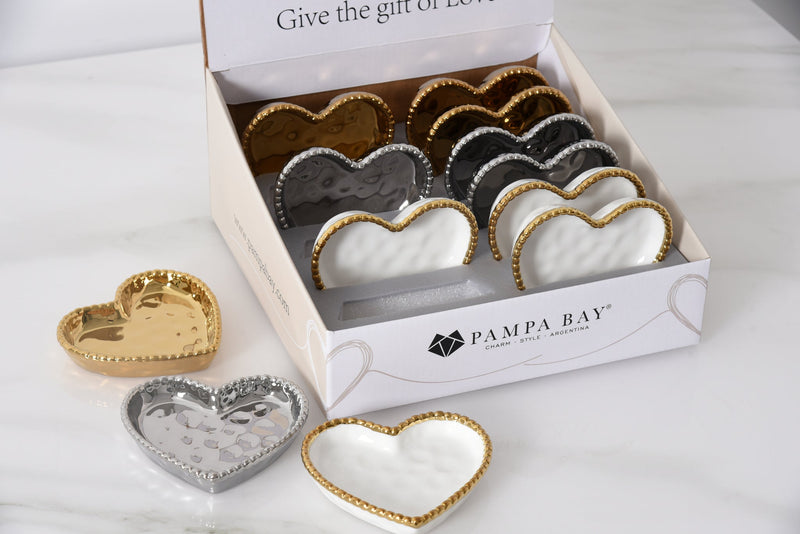 Pampa Bay - Love Is in The Air Mini Heart Dish CDU - Assorted Home & Kitchen