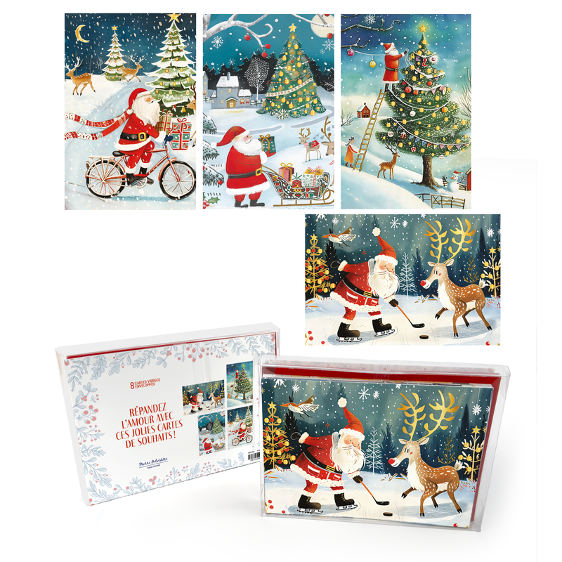 Pierre Belvédère - Signature - Père Noël en Action Holiday Cards (Set of 8)