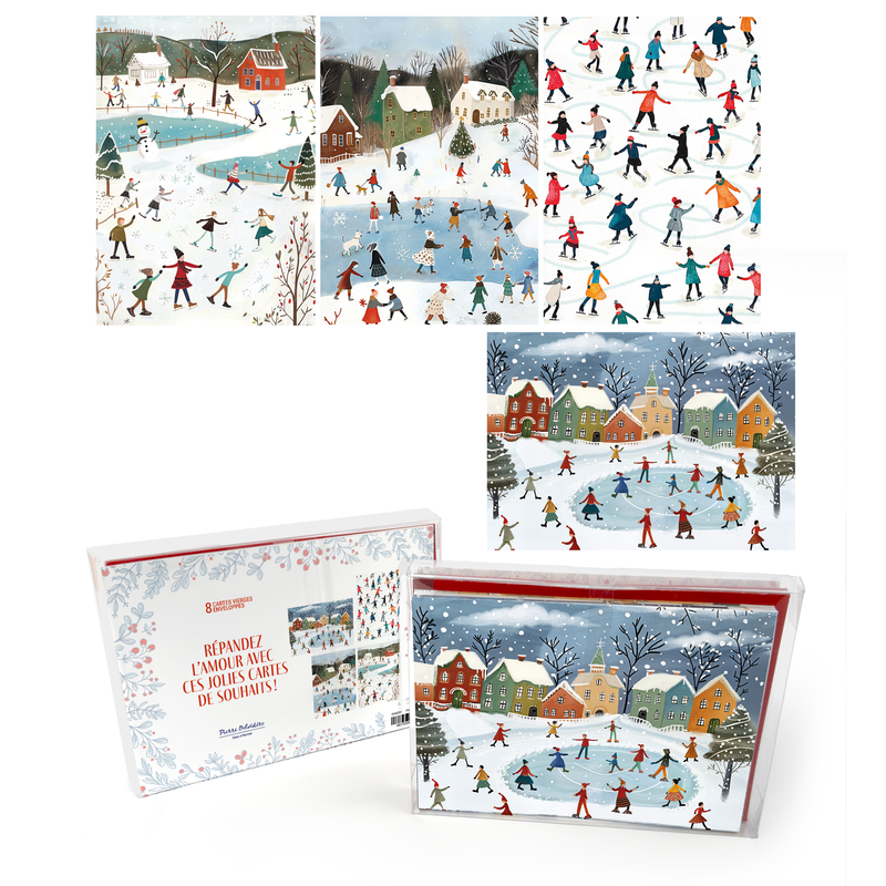 PBI - SIGNATURE - Patineurs en Fête Holiday Cards (Set of 8)