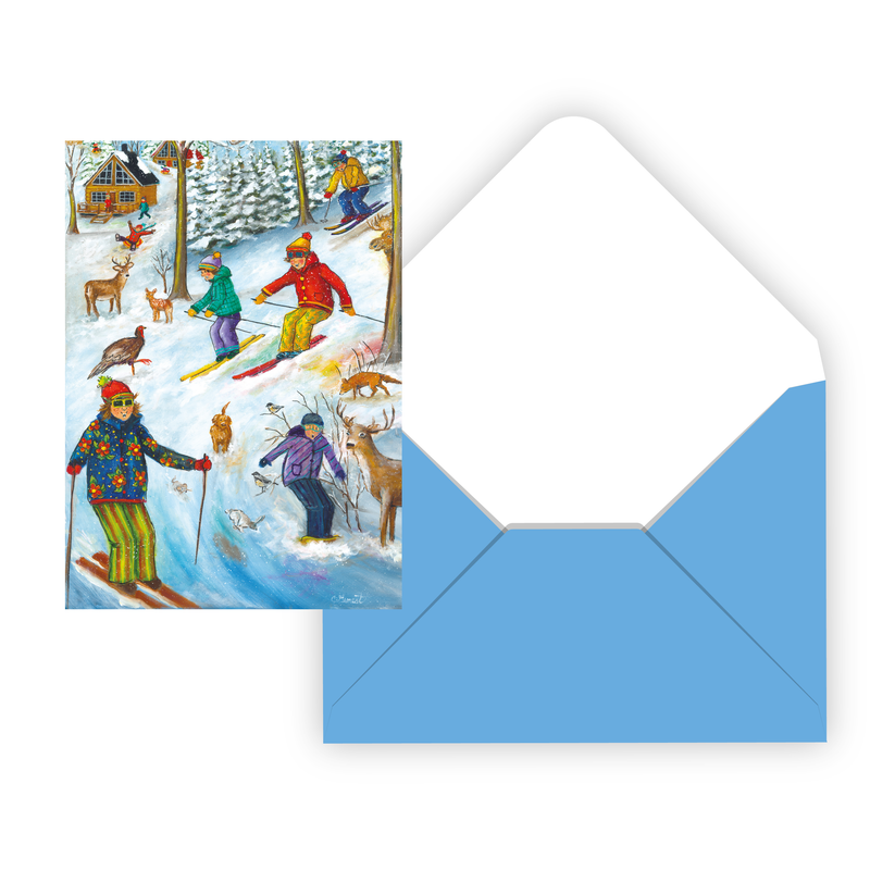 PBI - HOLIDAY - Plaisirs d'Hiver Greeting Cards by Christine Genest (Set of 8)