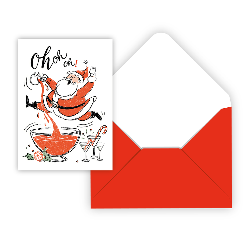 PBI - HOLIDAY - Noël Bien Arrosé Greeting Cards (Set of 8)